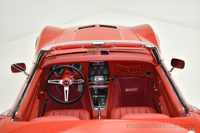 1969 Red Chevrolet Corvette convertible