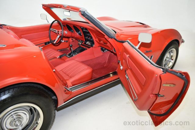 1969 Red Chevrolet Corvette convertible
