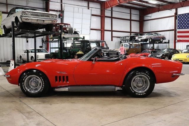 1969 Red Chevrolet Corvette Convertible