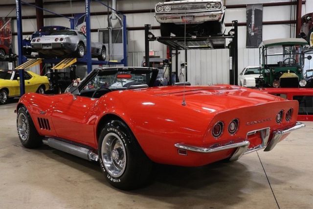 1969 Red Chevrolet Corvette Convertible