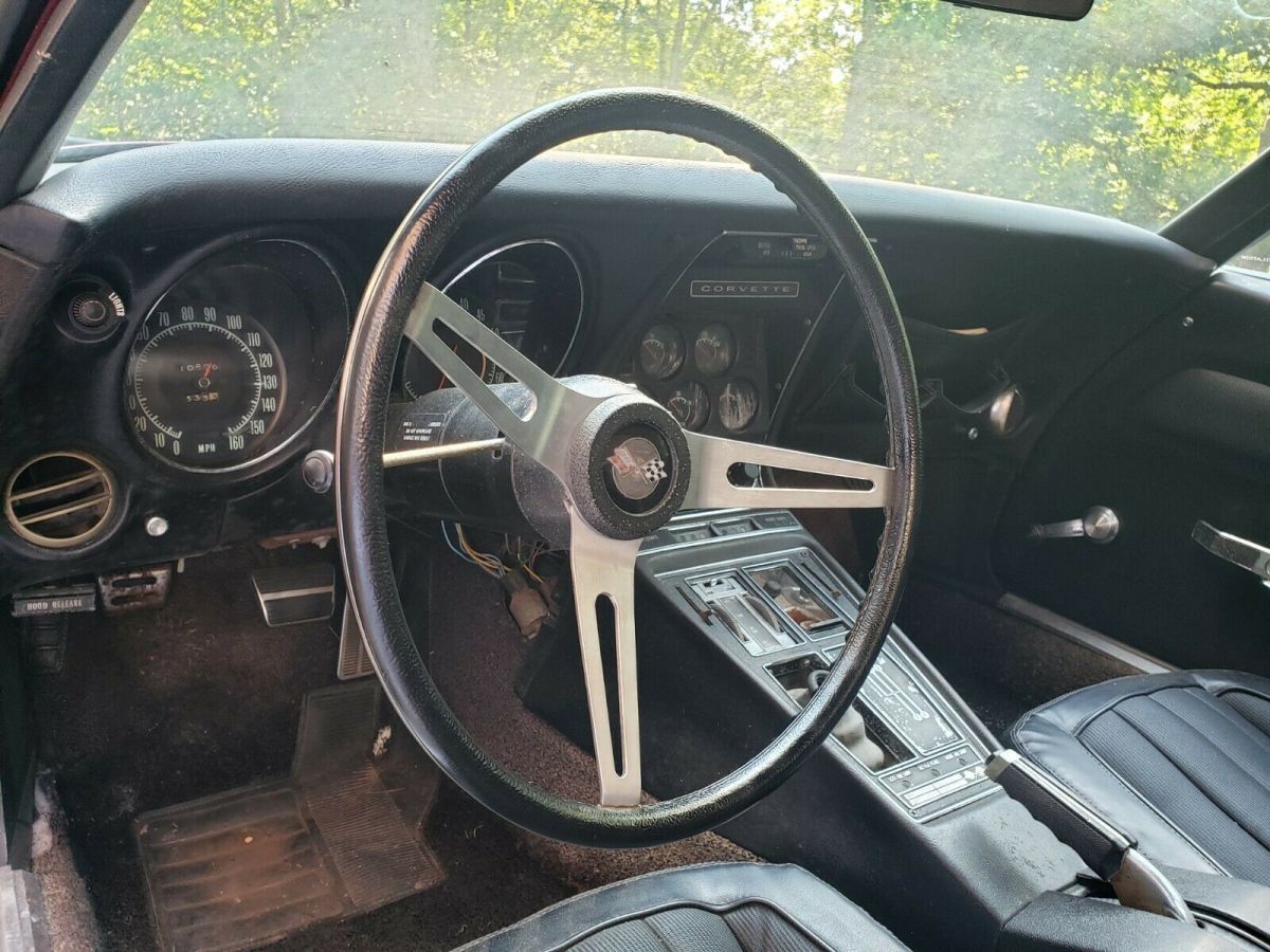 1969 Maroon Chevrolet Corvette Convertible