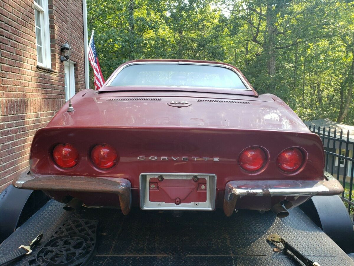 1969 Maroon Chevrolet Corvette Convertible