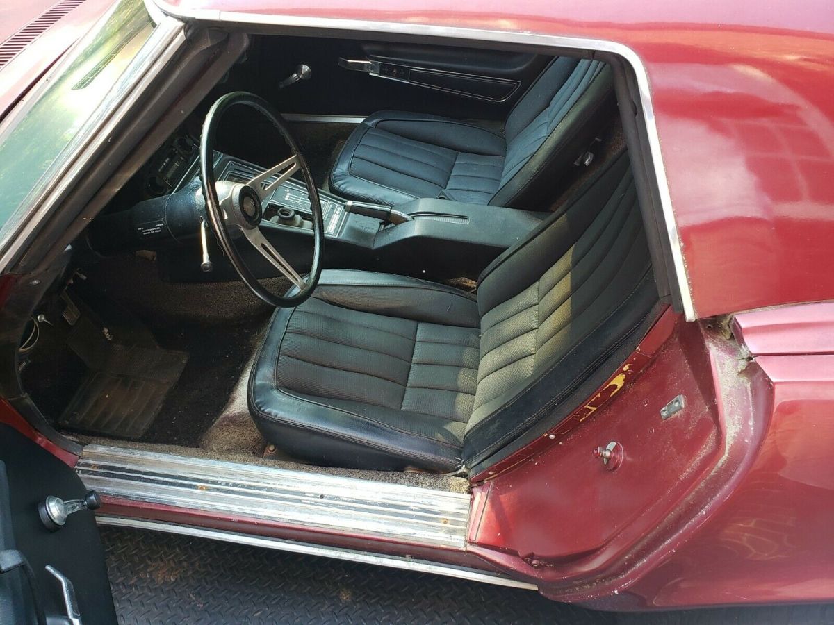 1969 Maroon Chevrolet Corvette Convertible