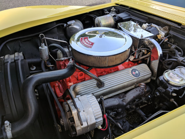 1969 Yellow Chevrolet Corvette Convertible