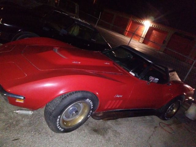 1969 Red Chevrolet Corvette Convertible
