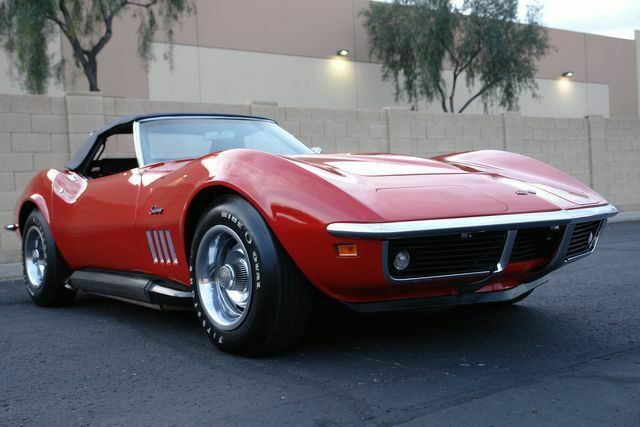 1969 Red Chevrolet Corvette Convertible