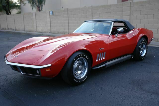 1969 Red Chevrolet Corvette Convertible