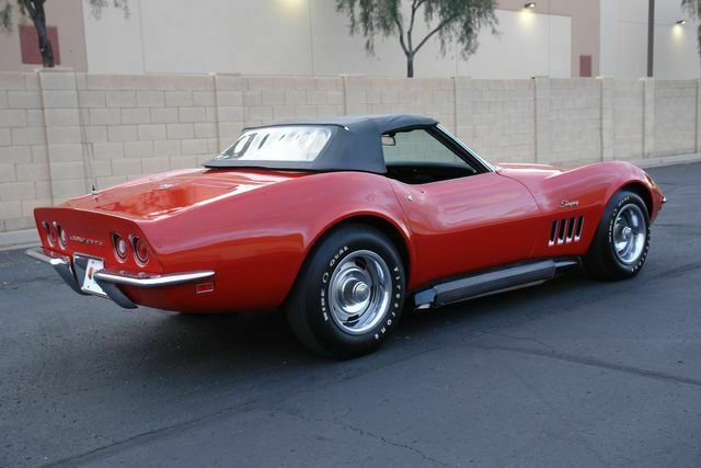 1969 Red Chevrolet Corvette Convertible
