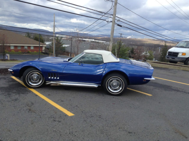 1969 Blue Chevrolet Corvette Convertible