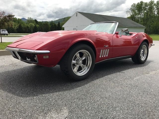 1969 Red Chevrolet Corvette Convertible