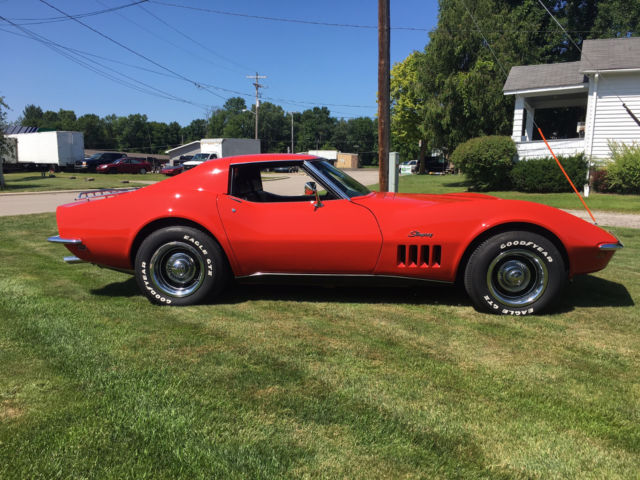1969 Orange Chevrolet Corvette Coupe