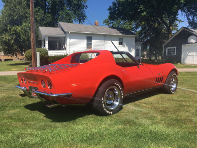 1969 Orange Chevrolet Corvette Coupe