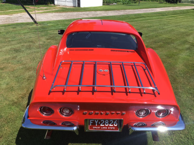 1969 Orange Chevrolet Corvette Coupe