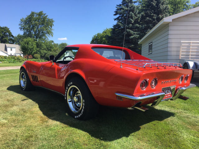 1969 Orange Chevrolet Corvette Coupe