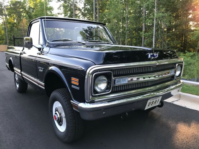1969 Blue Chevrolet K10 Standard Cab Pickup