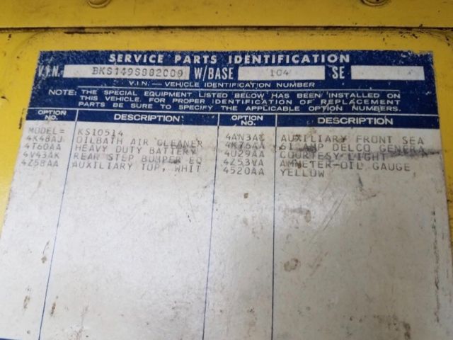 1969 Blue Chevrolet Blazer SUV