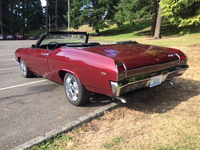1969 Burgundy Chevrolet Malibu Convertible