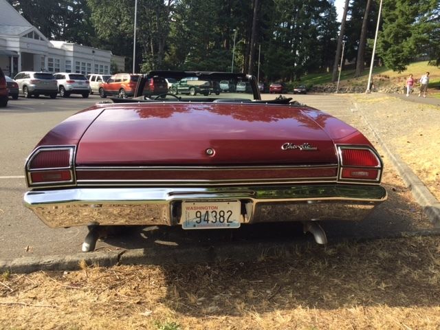 1969 Burgundy Chevrolet Malibu Convertible