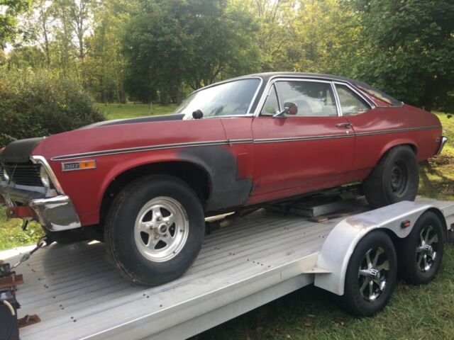 1969 Red Chevrolet Nova Coupe