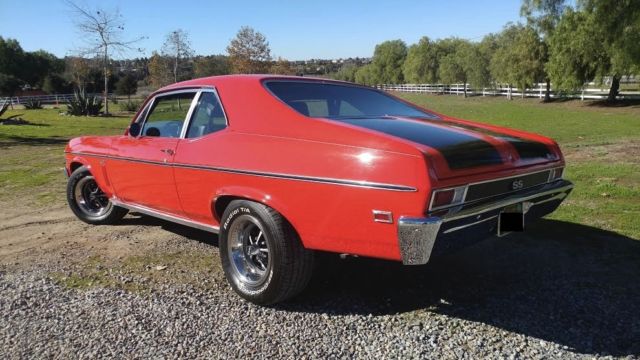 1969 Red Chevrolet Nova Coupe