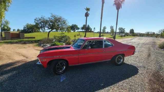 1969 Red Chevrolet Nova Coupe