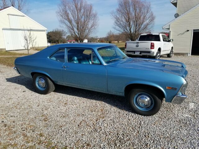 1969 Blue Chevrolet Nova Coupe