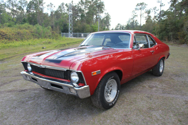 1969 Red Chevrolet Nova Coupe