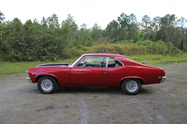1969 Red Chevrolet Nova Coupe