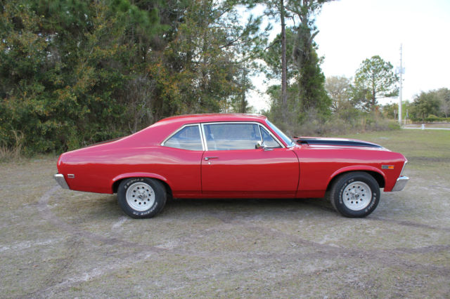 1969 Red Chevrolet Nova Coupe