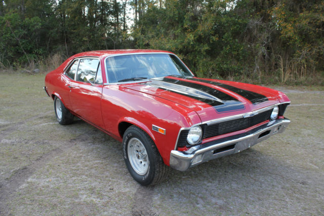 1969 Red Chevrolet Nova Coupe