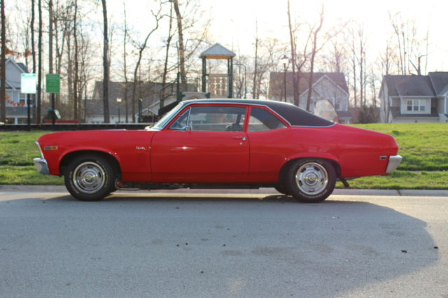 1969 Red Chevrolet Nova Coupe