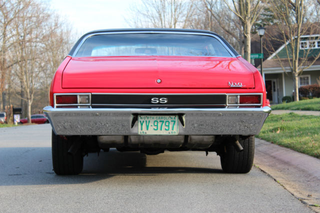 1969 Red Chevrolet Nova Coupe