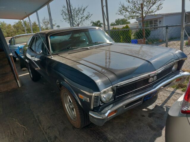 1969 Blue grey Chevrolet Nova Coupe