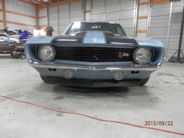 1969 Blue Chevrolet Camaro