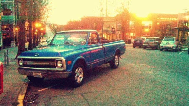 1969 Blue Chevrolet C-10 Crew Cab Pickup