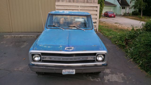 1969 Blue Chevrolet C-10 Crew Cab Pickup