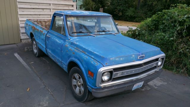 1969 Blue Chevrolet C-10 Crew Cab Pickup