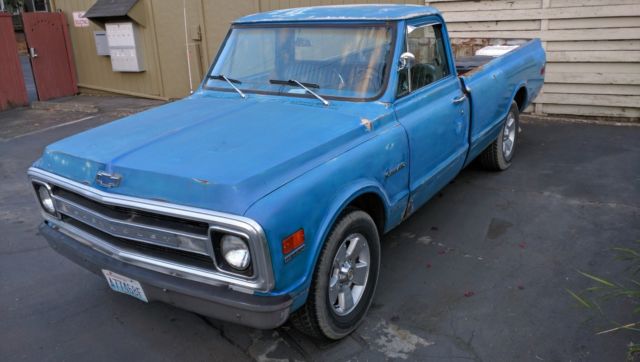 1969 Blue Chevrolet C-10 Crew Cab Pickup