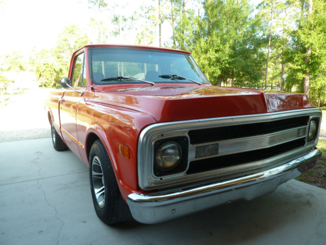 1969 Orange Chevrolet C-10 Standard Cab Pickup