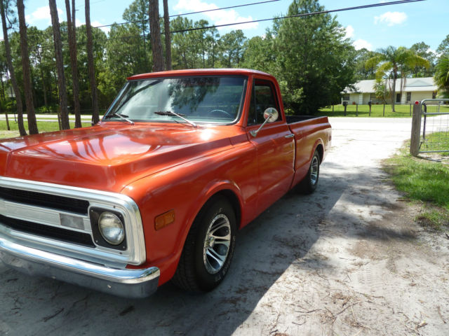 1969 Orange Chevrolet C-10 Standard Cab Pickup