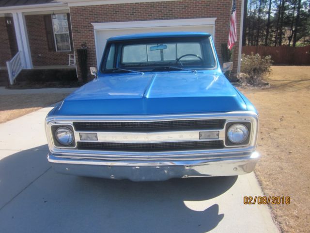 1969 Blue Chevrolet C-10 Standard Cab Pickup
