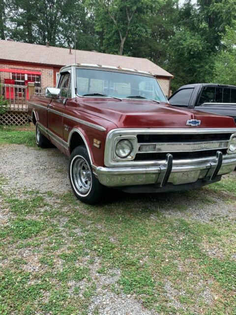 1969 Maroon Chevrolet C-10