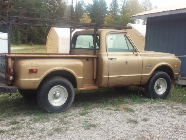 1969 Gold Chevrolet C-10 Short Bed Step Side