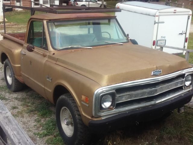 1969 Gold Chevrolet C-10 Short Bed Step Side