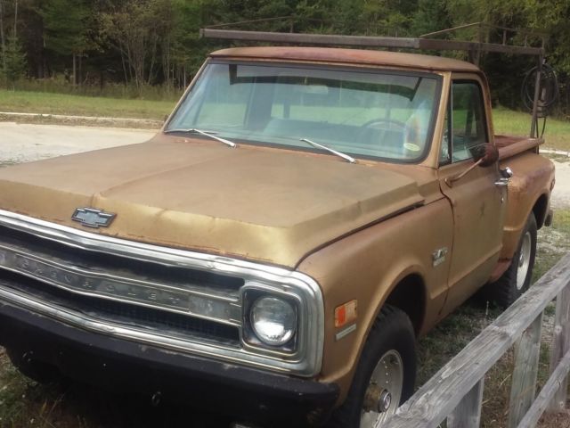1969 Gold Chevrolet C-10 Short Bed Step Side