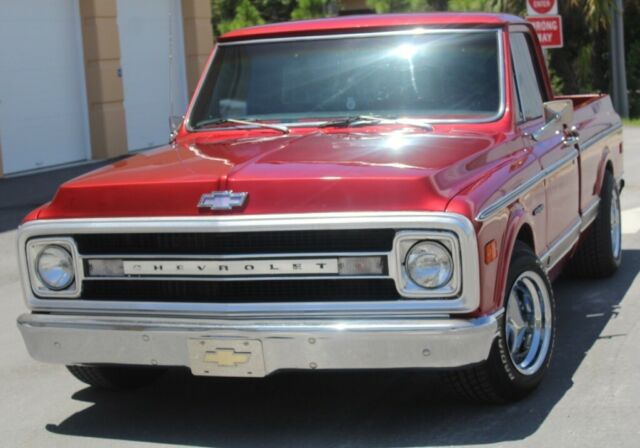 1969 Red Chevrolet C-10 Standard Cab Pickup