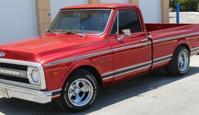 1969 Red Chevrolet C-10 Standard Cab Pickup