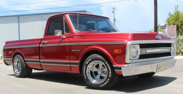 1969 Red Chevrolet C-10 Standard Cab Pickup