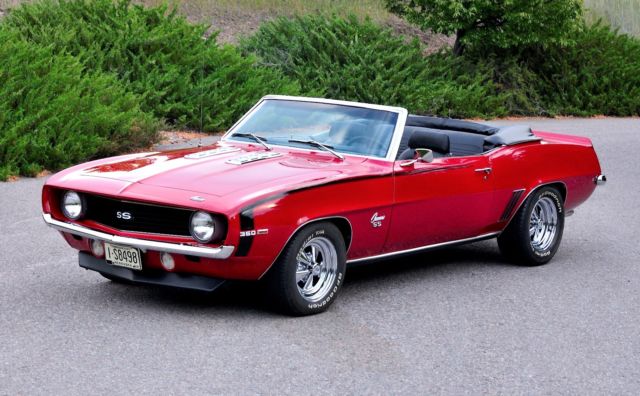1969 Red Chevrolet Camaro Convertible