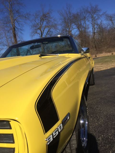 1969 Yellow Chevrolet Camaro Convertible